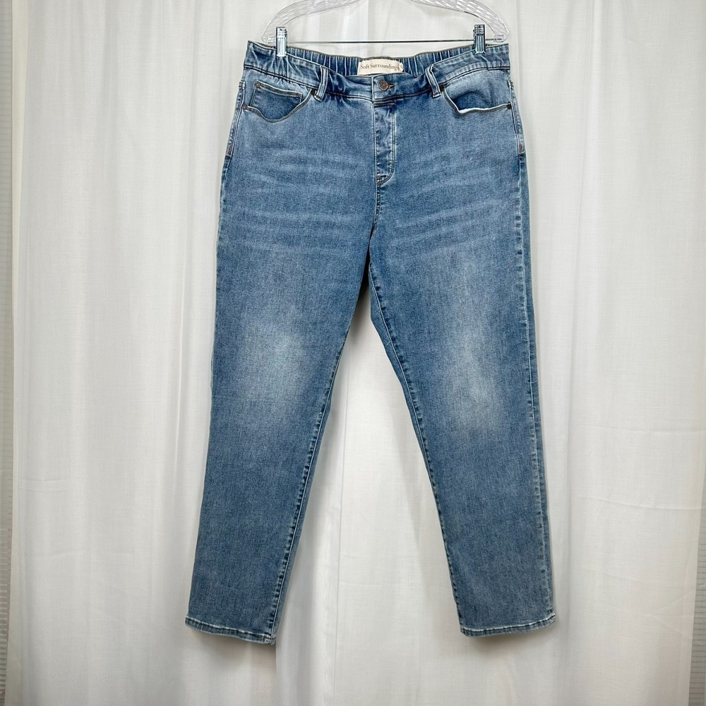 Soft Surroundings Ultimate Denim Lyocell Jeggings XL Straight Leg Blue 2EQ76